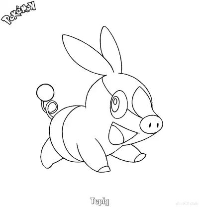 Free printable Tepig Coloring Page - Free Printable Pokemon Coloring Sheets coloring page