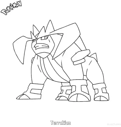Free printable Terrakion Coloring Page - Free Printable Pokemon Coloring Sheets coloring page