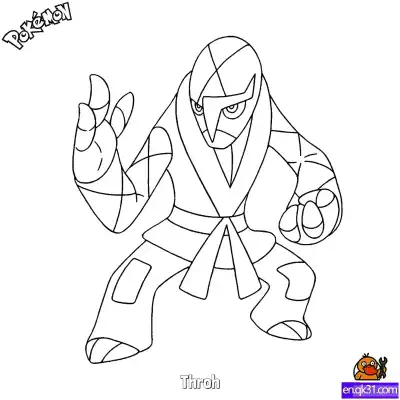Free printable Throh Coloring Page - Free Printable Pokemon Coloring Sheets coloring page