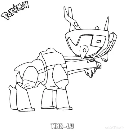 Free printable Ting-Lu Coloring Page - Free Printable Pokemon Coloring Sheets coloring page