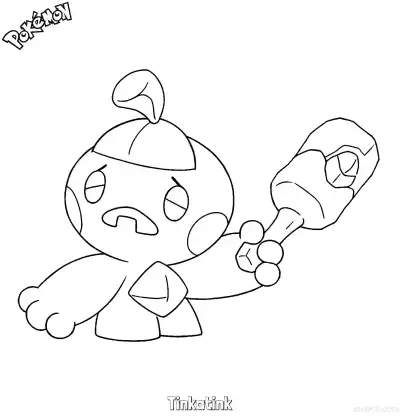 Free printable Tinkatink Coloring Page - Free Printable Pokemon Coloring Sheets coloring page