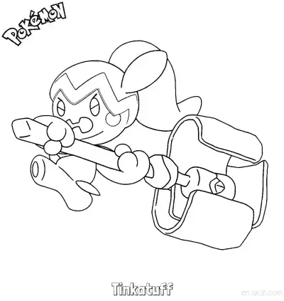 Free printable Tinkatuff Coloring Page - Free Printable Pokemon Coloring Sheets coloring page