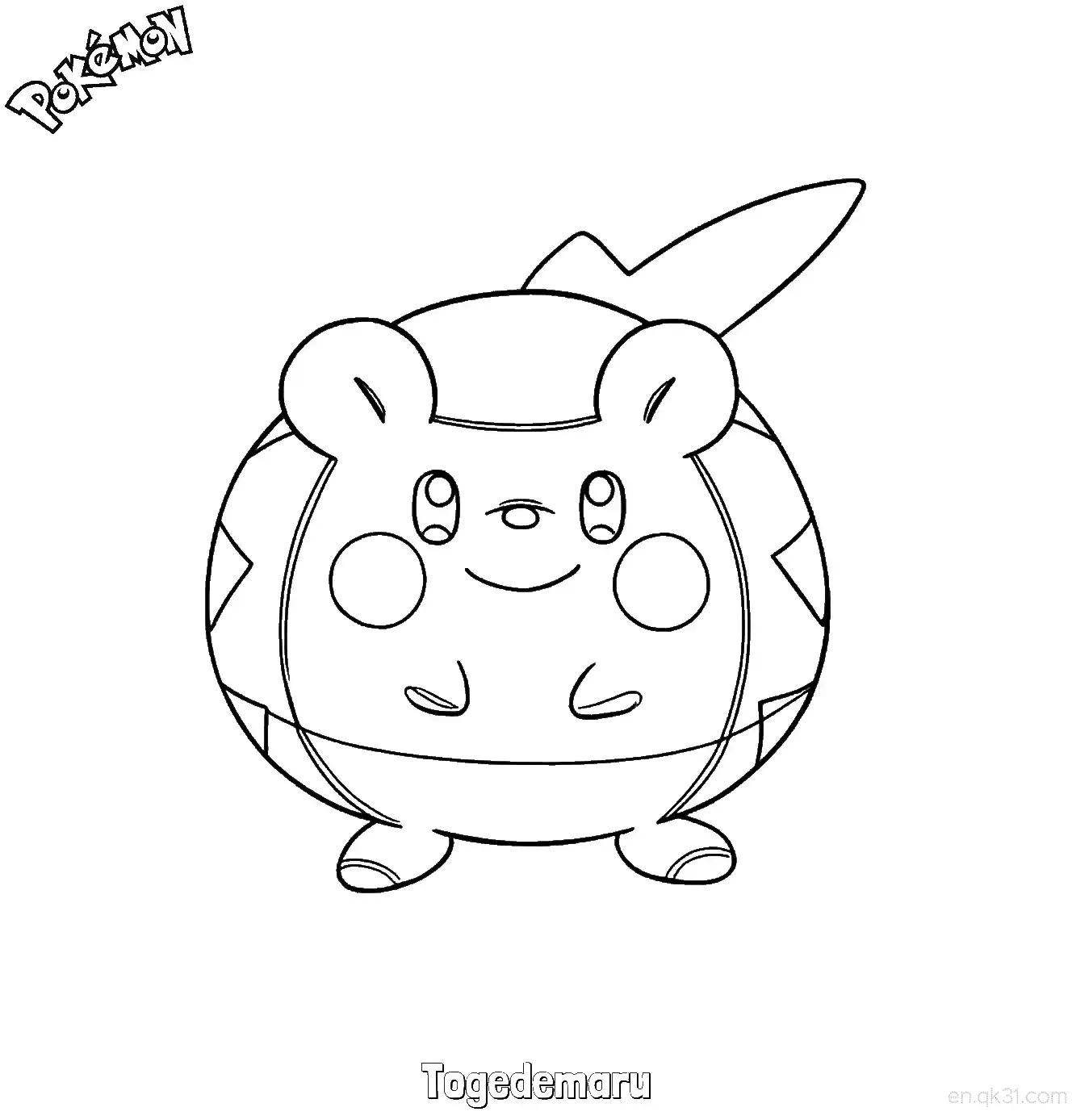 Togedemaru Coloring Page - Free Printable Pokemon Coloring Sheets – Free Printable Coloring Page for Kids and Adults