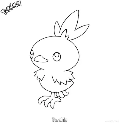 Free printable Torchic Coloring Page - Free Printable Pokemon Coloring Sheets coloring page