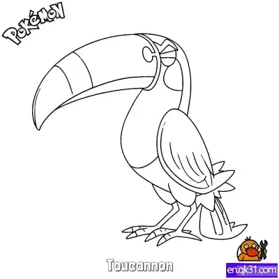 Free printable Toucannon Coloring Page - Free Printable Pokemon Coloring Sheets coloring page