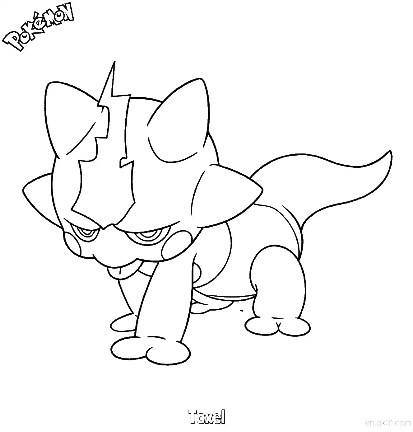 Toxel Coloring Page - Free Printable Pokemon Coloring Sheets – Free Printable Coloring Page for Kids and Adults