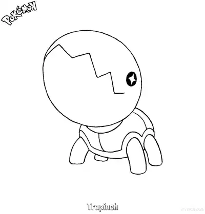 Free printable Trapinch Coloring Page - Free Printable Pokemon Coloring Sheets coloring page