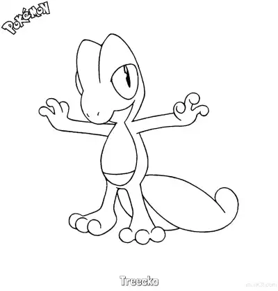 Free printable Treecko Coloring Page - Free Printable Pokemon Coloring Sheets coloring page