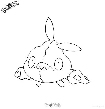 Free printable Trubbish Coloring Page - Free Printable Pokemon Coloring Sheets coloring page