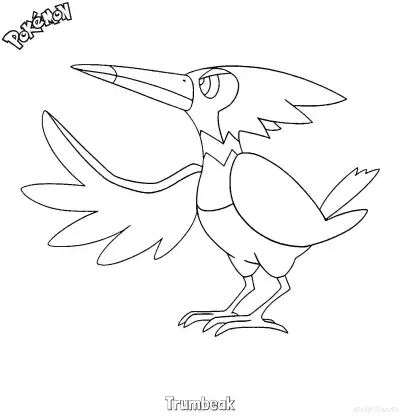 Free printable Trumbeak Coloring Page - Free Printable Pokemon Coloring Sheets coloring page