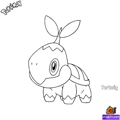 Free printable Turtwig Coloring Page - Free Printable Pokemon Coloring Sheets coloring page