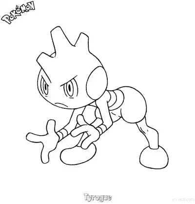 Free printable Tyrogue Coloring Page - Free Printable Pokemon Coloring Sheets coloring page
