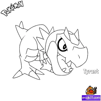 Free printable Tyrunt Coloring Page - Free Printable Pokemon Coloring Sheets coloring page