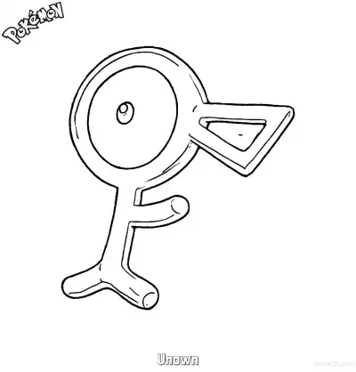Free printable Unown Coloring Page - Free Printable Pokemon Coloring Sheets coloring page