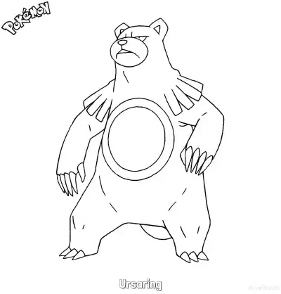 Free printable Ursaring Coloring Page - Free Printable Pokemon Coloring Sheets coloring page