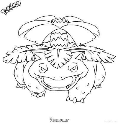 Free printable Venusaur Coloring Page - Free Printable Pokemon Coloring Sheets coloring page