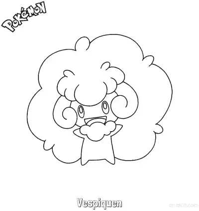 Free printable Vespiquen Coloring Page - Free Printable Pokemon Coloring Sheets coloring page
