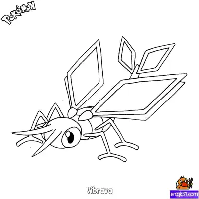 Free printable Vibrava Coloring Page - Free Printable Pokemon Coloring Sheets coloring page