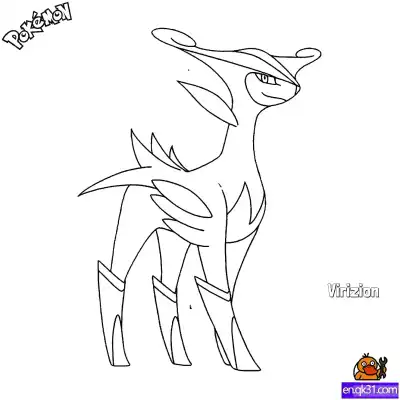 Free printable Virizion Coloring Page - Free Printable Pokemon Coloring Sheets coloring page