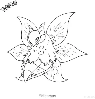 Free printable Volcarona Coloring Page - Free Printable Pokemon Coloring Sheets coloring page