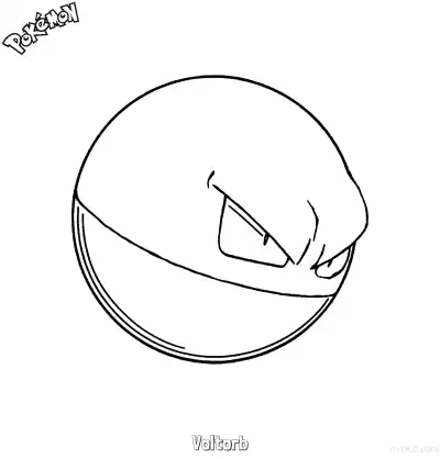 Free printable Voltorb Coloring Page - Free Printable Pokemon Coloring Sheets coloring page