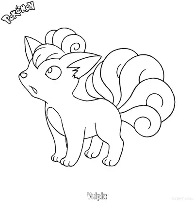 Free printable Vulpix Coloring Page - Free Printable Pokemon Coloring Sheets coloring page