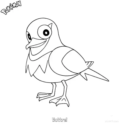 Free printable Wattrel Coloring Page - Free Printable Pokemon Coloring Sheets coloring page