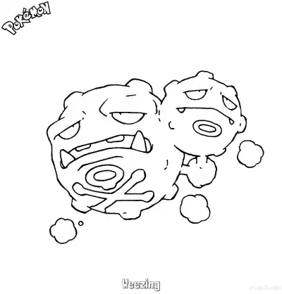 Free printable Weezing Coloring Page - Free Printable Pokemon Coloring Sheets coloring page