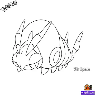 Free printable Whirlipede Coloring Page - Free Printable Pokemon Coloring Sheets coloring page