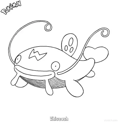 Free printable Whiscash Coloring Page - Free Printable Pokemon Coloring Sheets coloring page