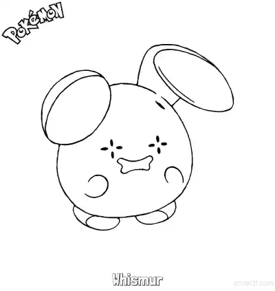 Free printable Whismur Coloring Page - Free Printable Pokemon Coloring Sheets coloring page