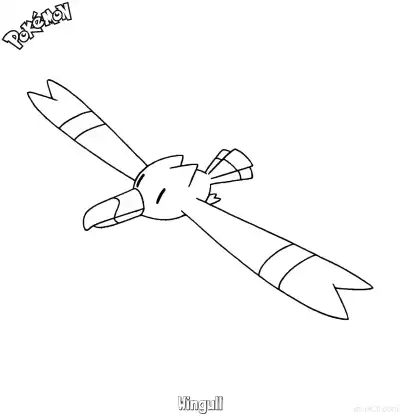 Free printable Wingull Coloring Page - Free Printable Pokemon Coloring Sheets coloring page