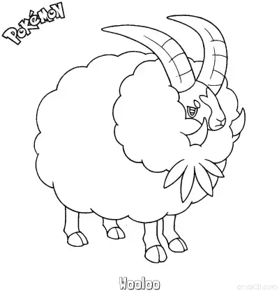 Free printable Wooloo Coloring Page - Free Printable Pokemon Coloring Sheets coloring page