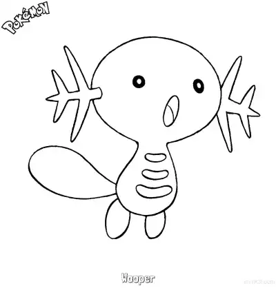 Free printable Wooper Coloring Page - Free Printable Pokemon Coloring Sheets coloring page