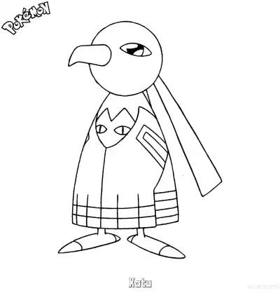Free printable Xatu Coloring Page - Free Printable Pokemon Coloring Sheets coloring page