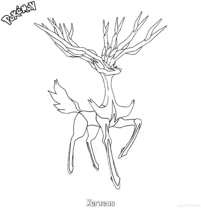Free printable Xerneas Coloring Page - Free Printable Pokemon Coloring Sheets coloring page