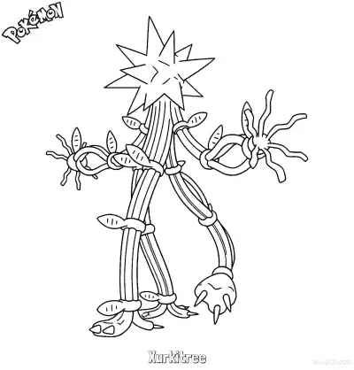 Free printable Xurkitree Coloring Page - Free Printable Pokemon Coloring Sheets coloring page