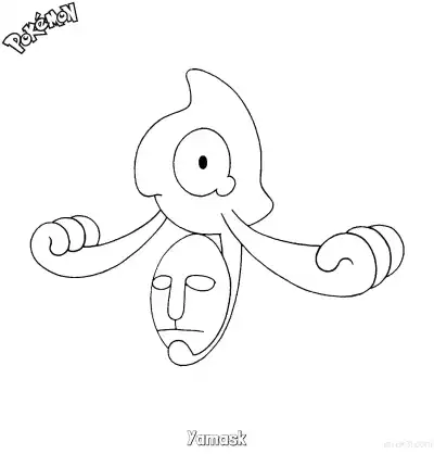 Free printable Yamask Coloring Page - Free Printable Pokemon Coloring Sheets coloring page