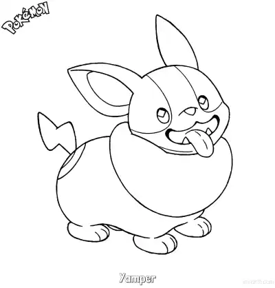 Free printable Yamper Coloring Page - Free Printable Pokemon Coloring Sheets coloring page