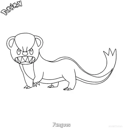 Free printable Yungoos Coloring Page - Free Printable Pokemon Coloring Sheets coloring page
