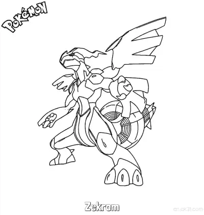 Free printable Zekrom Coloring Page - Free Printable Pokemon Coloring Sheets coloring page