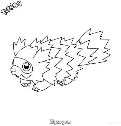 Free printable Zigzagoon Coloring Page - Free Printable Pokemon Coloring Sheets coloring page