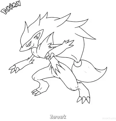 Free printable Zoroark Coloring Page - Free Printable Pokemon Coloring Sheets coloring page