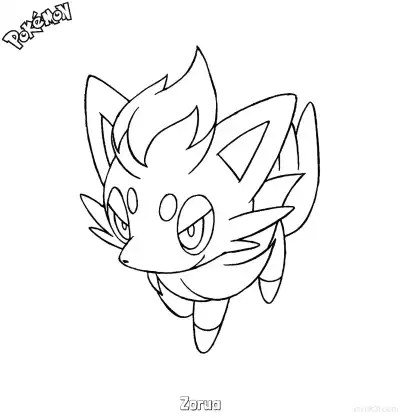 Free printable Zorua Coloring Page - Free Printable Pokemon Coloring Sheets coloring page