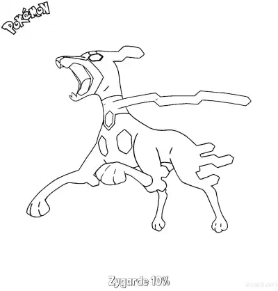 Free printable Zygarde 10% Coloring Page - Free Printable Pokemon Coloring Sheets coloring page