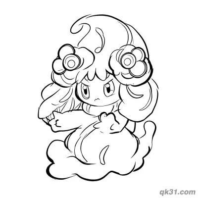 Free printable Alcremie Angry Battle Pose Coloring Page coloring page