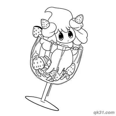 Free printable Alcremie in Sundae Glass Coloring Page coloring page
