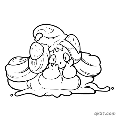 Free printable Alcremie Melting Cream Style Coloring Page coloring page