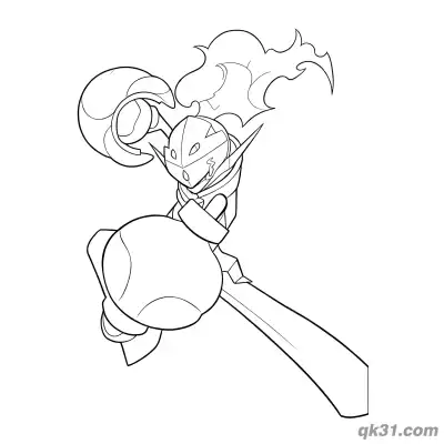 Free printable Armarouge Pokémon Aerial Battle Action Coloring Page coloring page