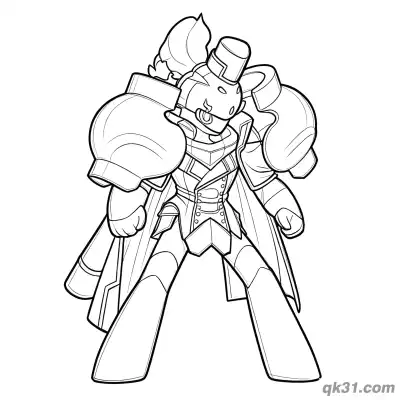 Free printable Armarouge Pokémon Gentleman Top Hat Costume Coloring Page coloring page